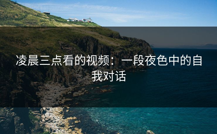 凌晨三点看的视频：一段夜色中的自我对话